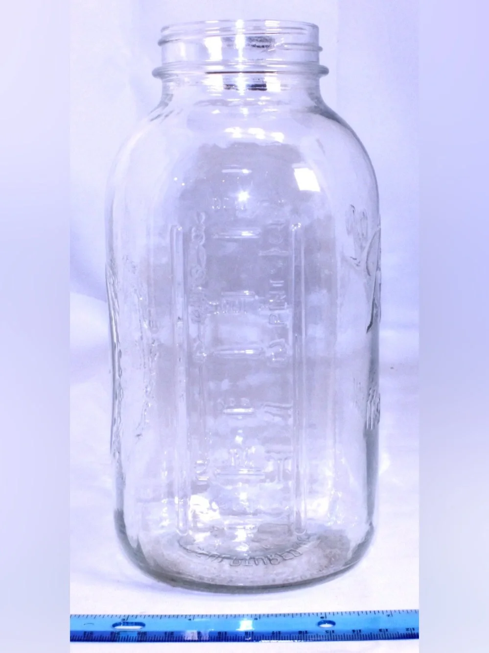 Vintage Ball Sculptured Glass fruit jar #49 - half gallon